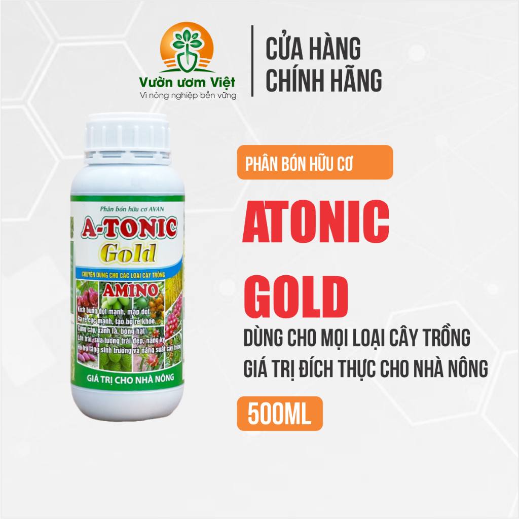 Phân bón hữu cơ Atonic GOLD - kích thích sinh trưởng, phục hồi cây suy, tăng chất lượng cây trồng