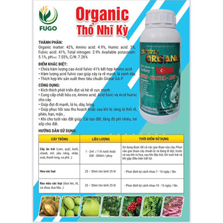 Phân bón HỮU CƠ nước Thổ Nhĩ Kỳ( AMINO ORGANIC) và 2 gói NANO COMBI chelate Thailand [FUGO]