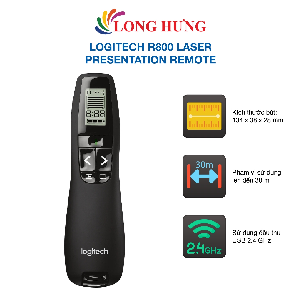 Bút trình chiếu Logitech R800 Laser Presentation Remote - Hàng chính ...