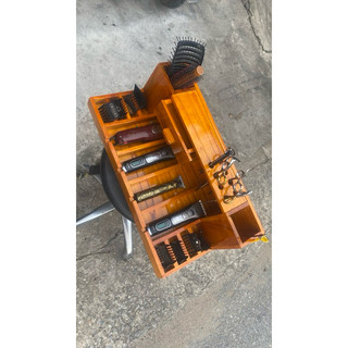 khay gỗ đựng tông đơ rộng 25 cm dài 50cm có ngăn kéo