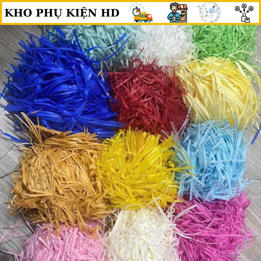 [Rẻ vô địch] 1Kg Giấy rơm, giấy vụn lót hộp quà - phiên bản giấy mềm ...