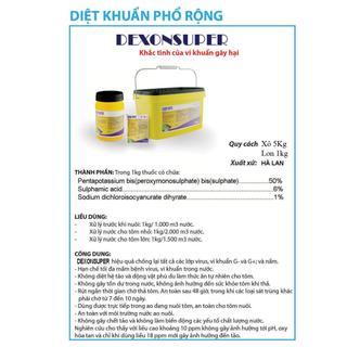 Interchemie Dexon Super 1kg xử lý nước ao nuôi tôm cá, sát trùng dụng cụ thiết bị đa tác dụng