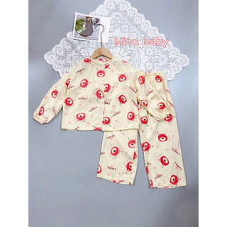 [14-30kg] Pijama cho bé trai bé gái - Bộ ngủ - set đồ dài tay phong cách Hàn Quốc - bộ thu đông họa tiết dễ thương