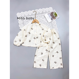 [14-30kg] Pijama cho bé trai bé gái - Bộ ngủ - set đồ dài tay phong cách Hàn Quốc - bộ thu đông họa tiết dễ thương
