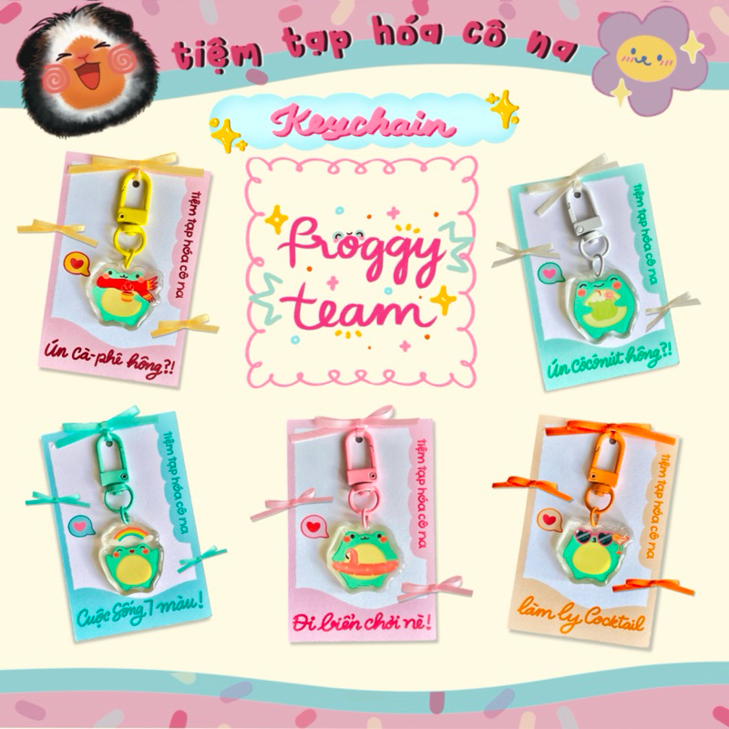 Tổng Hợp Froggy Keychain / Keyring / phụ kiện quà tặng móc khoá ếch nhỏ ...