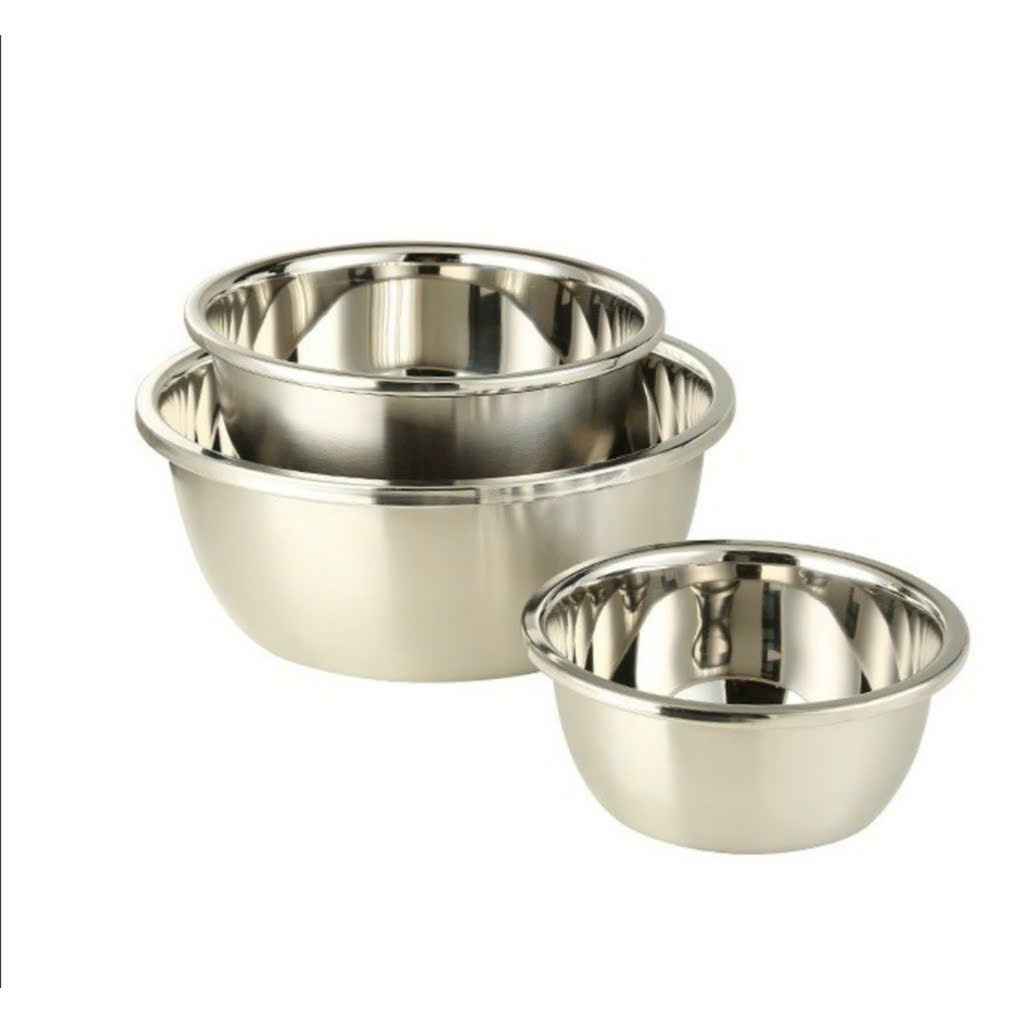 Thau rổ Inox cao cấp - Thau trộn bột, trộn salad, thau đựng củ quả