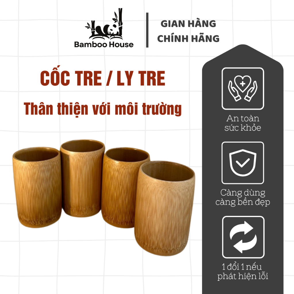 Cốc tre, ly tre nguyên bản Chất Lượng Xuất Khẩu Bảo Vệ Môi Trường Nhiều ...