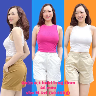 QUẦN SỌT, ĐÙI NỮ, QUẦN NHÓM, CHẤT KAKI CO GIÃN, MAY ĐO CAO CẤP DÀNH CHO NỮ, ĐƠN MÀU SẮC VÀ HỌA TIẾT, DỄ MẶC, THỂ DỤC