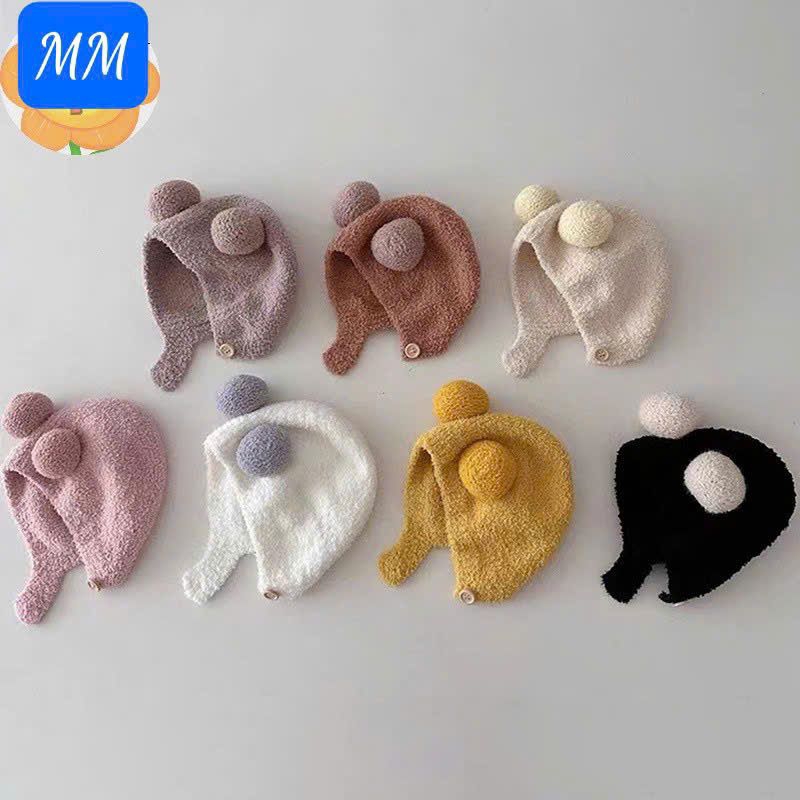mũ len tai gấu siêu xinh cho bé 0_3 tuổi