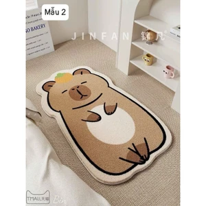 thảm chân cao cấp lông họa tiết capybara