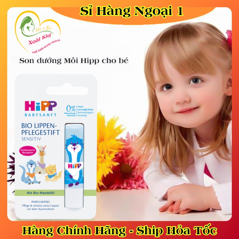 [Hàng nội địa Đức đủ bill] Son dưỡng môi trẻ em HiPP của Đức