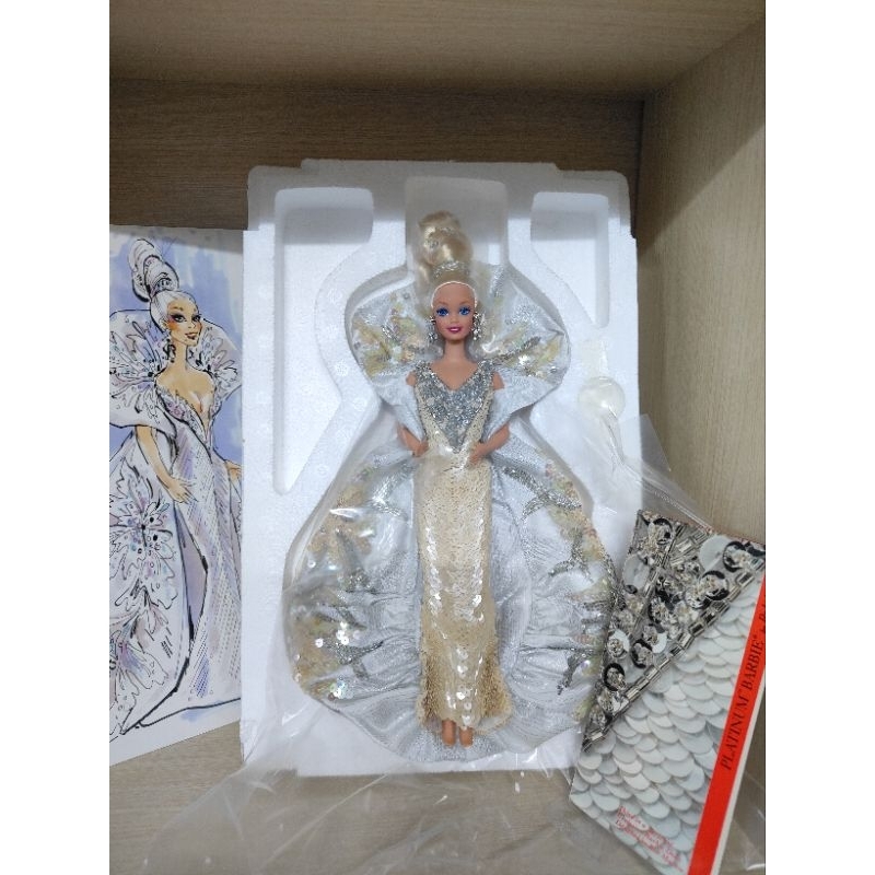 1991 Bob Mackie Platinum Barbie Doll Timeless Creations Shopee Việt