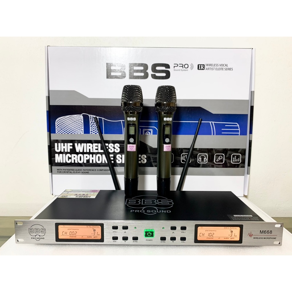 Micro Không Dây BB.S M668 Có Tự Ngắt, Dò Sóng Khỏe.Chuyên Karaoke Gia ...