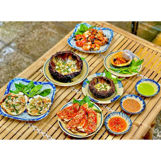 Bộ 10 Chén Gốm Phết Xanh Size To 9.5cm -Chén Tép Làm Bánh Bèo - Nướng Trứng - Chén Chấm - Gốm Xưa Nam Bộ - Gốm Lái Thiêu