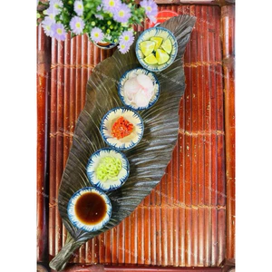 Bộ 10 Chén Gốm Phết Xanh Size To 9.5cm -Chén Tép Làm Bánh Bèo - Nướng Trứng - Chén Chấm - Gốm Xưa Nam Bộ - Gốm Lái Thiêu