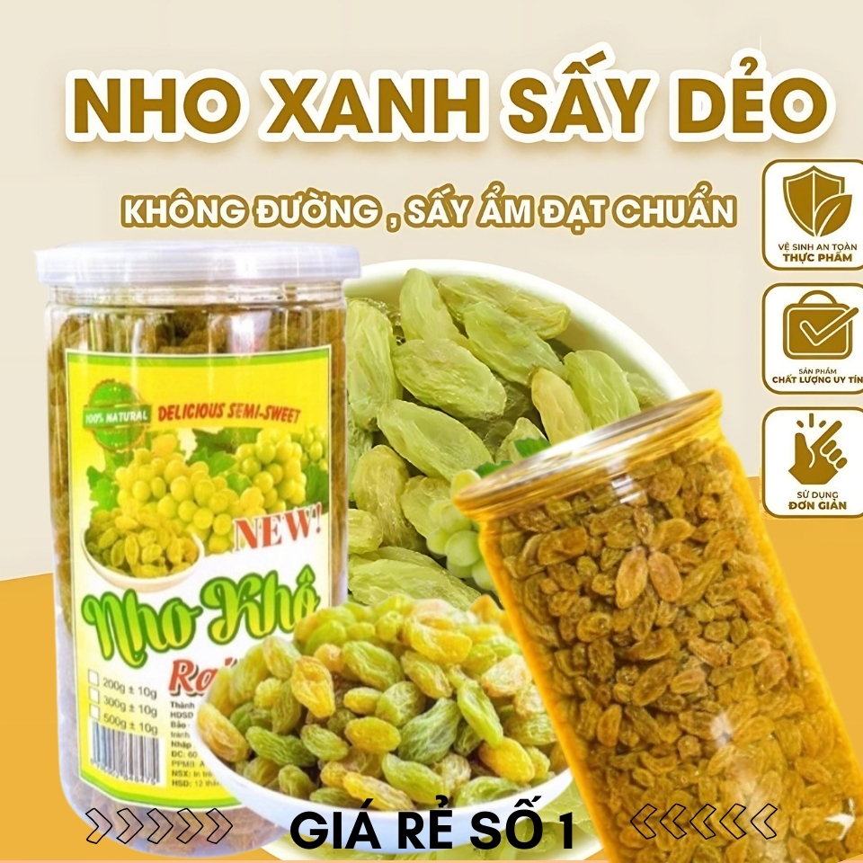 Nho khô, trái cây sấy, hoa quả sấy khô, nho xanh, nho mix sấy dẻo không ...
