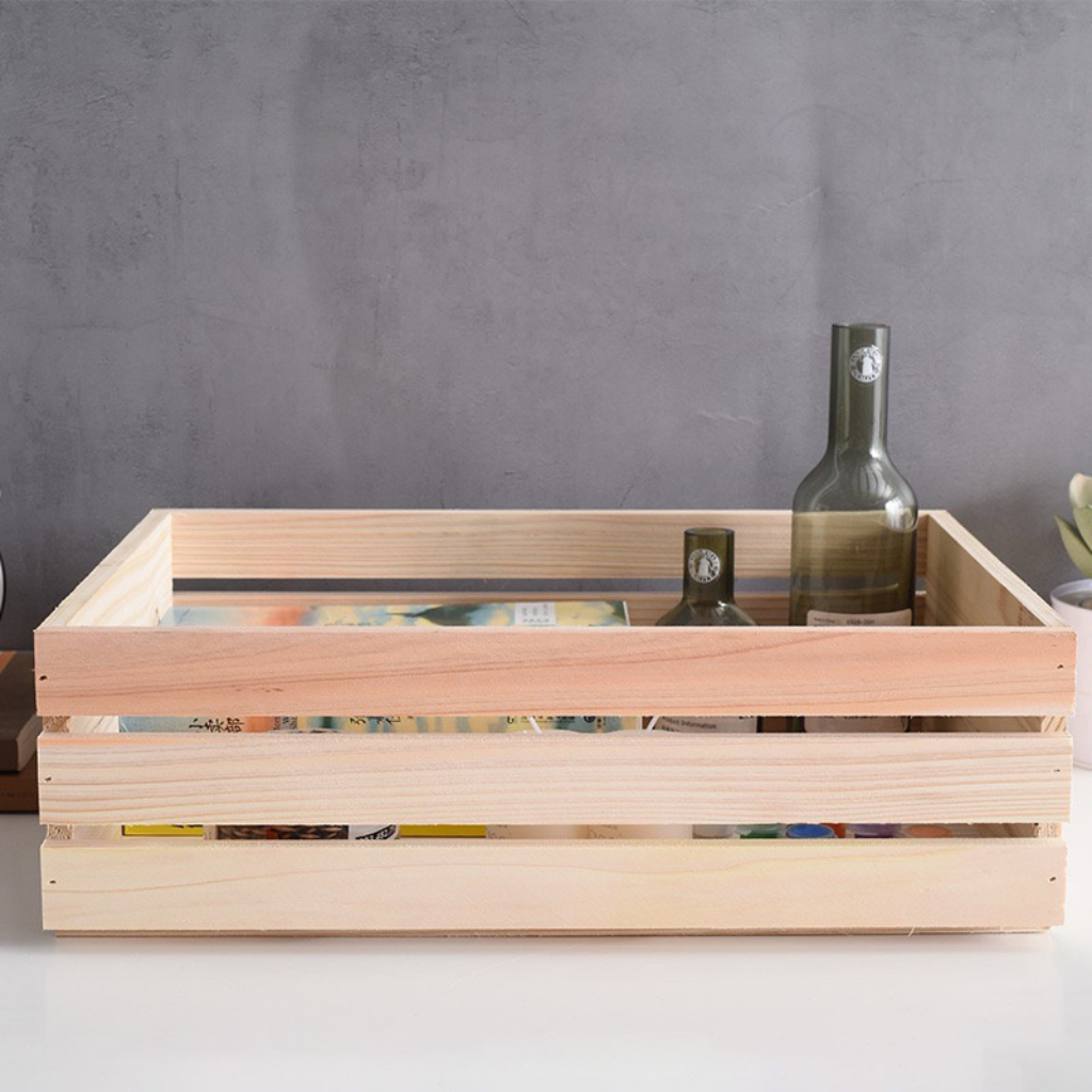 Thùng Gỗ Decor Được Làm Từ Gỗ Thông Cao Cấp, Bền Bỉ - Nội Thất Nhà Xanh 82