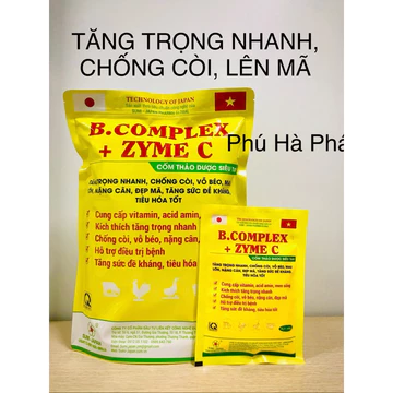 B complex Zyme C (gói 1kg hoặc 10 gói 100g) cung cấp vitamin B + men tiêu hoá sống cho gia súc, gia cầm sumi japan