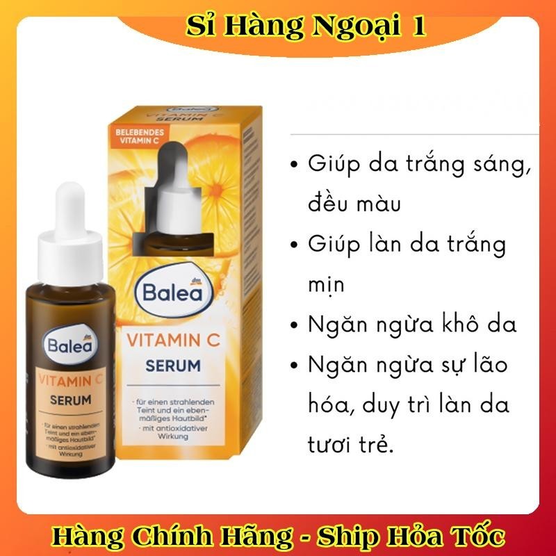 [auth] Serum Vitamin C sáng da, mờ thâm, chống lão hoá và nếp nhăn Balea Đức [ Nội địa Đức Đủ Bill] [Hot]