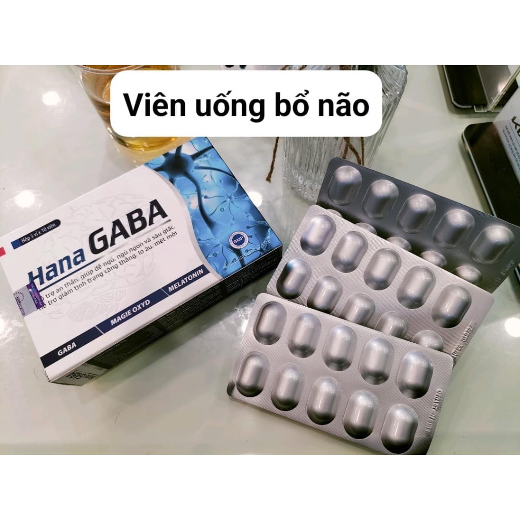 ✅[Hàng chính hãng] Viên uống ăn ngủ ngon Hana GaBa an thần, ngủ ngon và sâu giấc, giảm căng thẳng