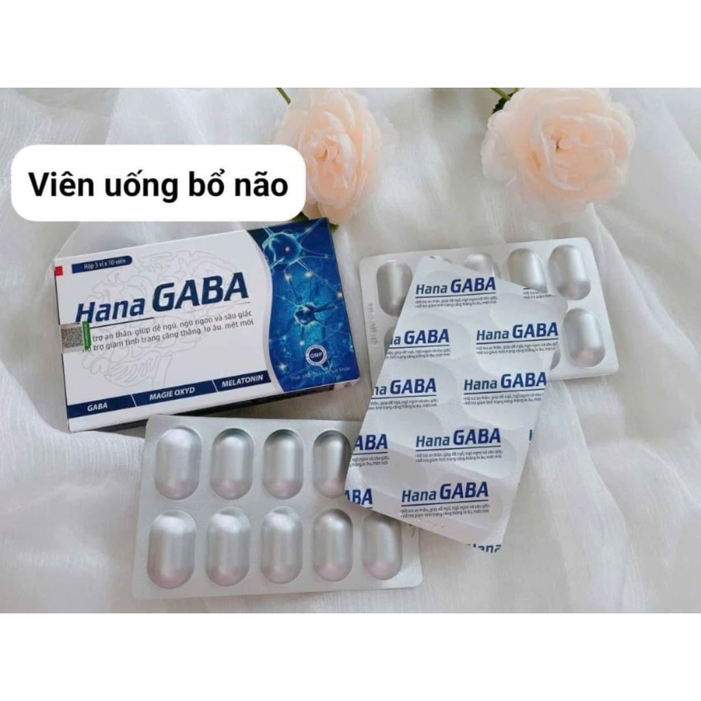 ✅[Hàng chính hãng] Viên uống ăn ngủ ngon Hana GaBa an thần, ngủ ngon và sâu giấc, giảm căng thẳng