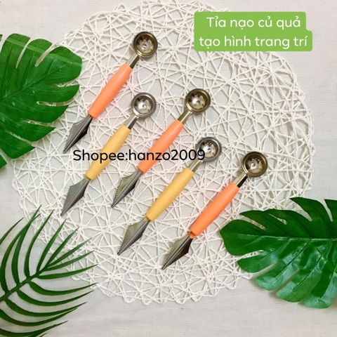 Tỉa nạo tạo hình hoa quả 2 đầu cho bé