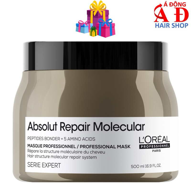 Dầu hấp ủ dưỡng tóc L'Oreal ARM Absolut Repair Molecular Mask siêu phục hồi cấp phân tử Peptides