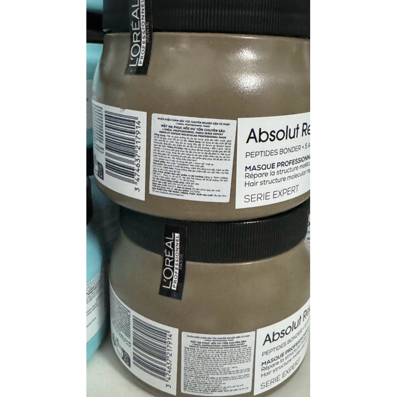 Dầu hấp ủ dưỡng tóc L'Oreal ARM Absolut Repair Molecular Mask siêu phục hồi cấp phân tử Peptides