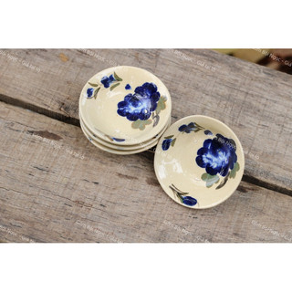 Chén Tép Vẽ Họa Tiết Bông Hoa Size To 9.5cm - Làm Bánh Bèo - Nướng Trứng - Chén Chấm - Đựng Gia Vị - Gốm Xưa Lái Thiêu