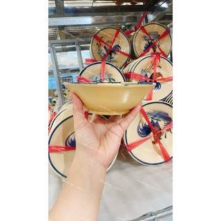 Tô Gốm Xưa Phết Xanh/Chỉ Xanh/Gà Trống Nam Bộ Size 16cm - Đựng Bún Chả -Tô Cơm - Mắm Chưg - Gốm Lái Thiêu Xưa