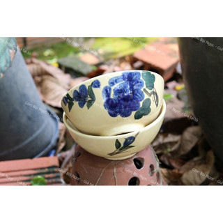 [NHIỀU MẪU] Chén Ăn Cơm Vẽ Hoa/Cá Cổ Xưa Size 12cm - Hàng Đẹp Không Chấm Chân - Gốm Xưa Lái Thiêu Cho Người Hoài Niệm