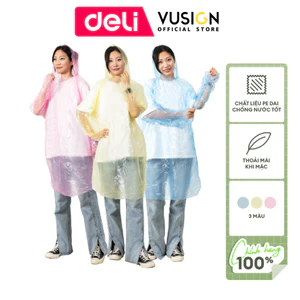 COMBO Áo Mưa Giấy Nhiều Màu Deli Siêu Dai, Sử Dụng Nhiều Lần Đi Đường Đi Phượt Thân Thiện Môi Trường