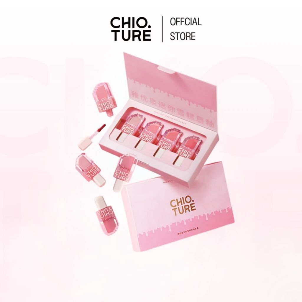 Set Son Môi Mini ChioTure Mini Ice-Cream Lip Glaze Set | Shopee Việt Nam