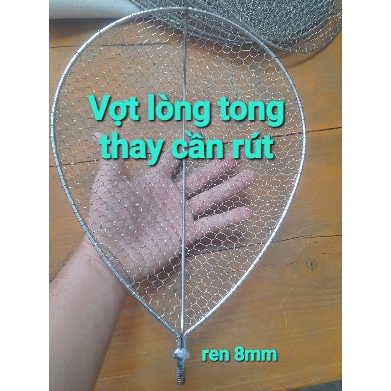 Vợt lỗ nhỏ ren 8mm thay cần rút , vợt ren lỗ nhỏ ,vợt lòng tong tép ...