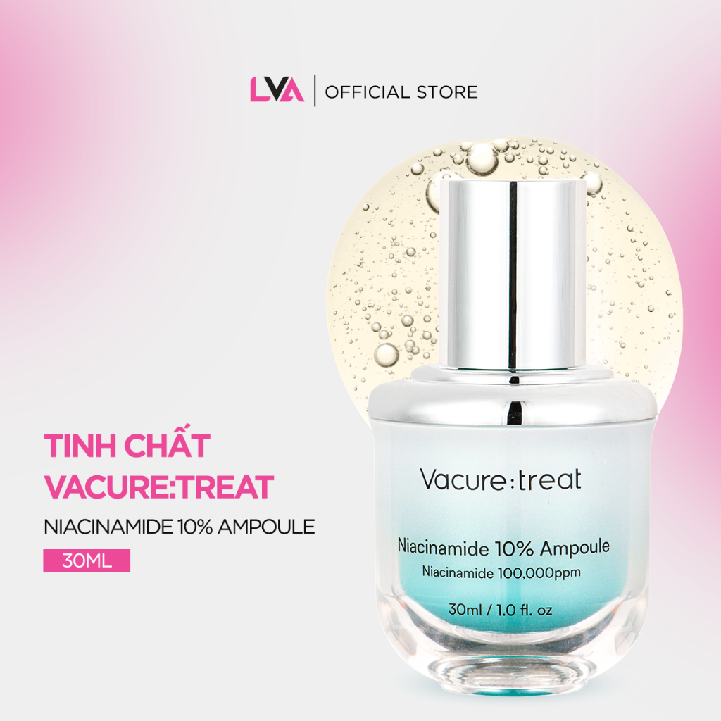 Serum trắng da giảm mụn Vacure:treat Niacinamide 10% Ampoule 30ml kiểm ...