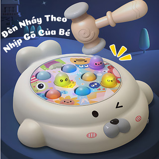 Đồ Chơi Đập Chuột Hình Hải Cẩu Kèm Bàn Xoay 360 Độ - Có Hiệu Ứng Nhạc Hấp Dẫn Giúp Tăng Cường Vận Động Tay Và Mắt Cho Bé