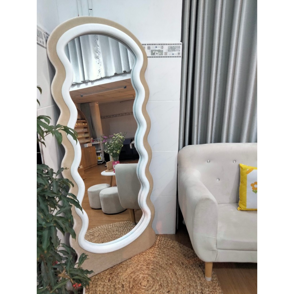 Gương soi toàn thân dáng lượn sóng cao cấp NHU Y DECOR Gương Decor Studio, kích thước màu sắc tự chọn