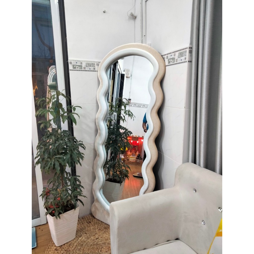 Gương soi toàn thân dáng lượn sóng cao cấp NHU Y DECOR Gương Decor Studio, kích thước màu sắc tự chọn