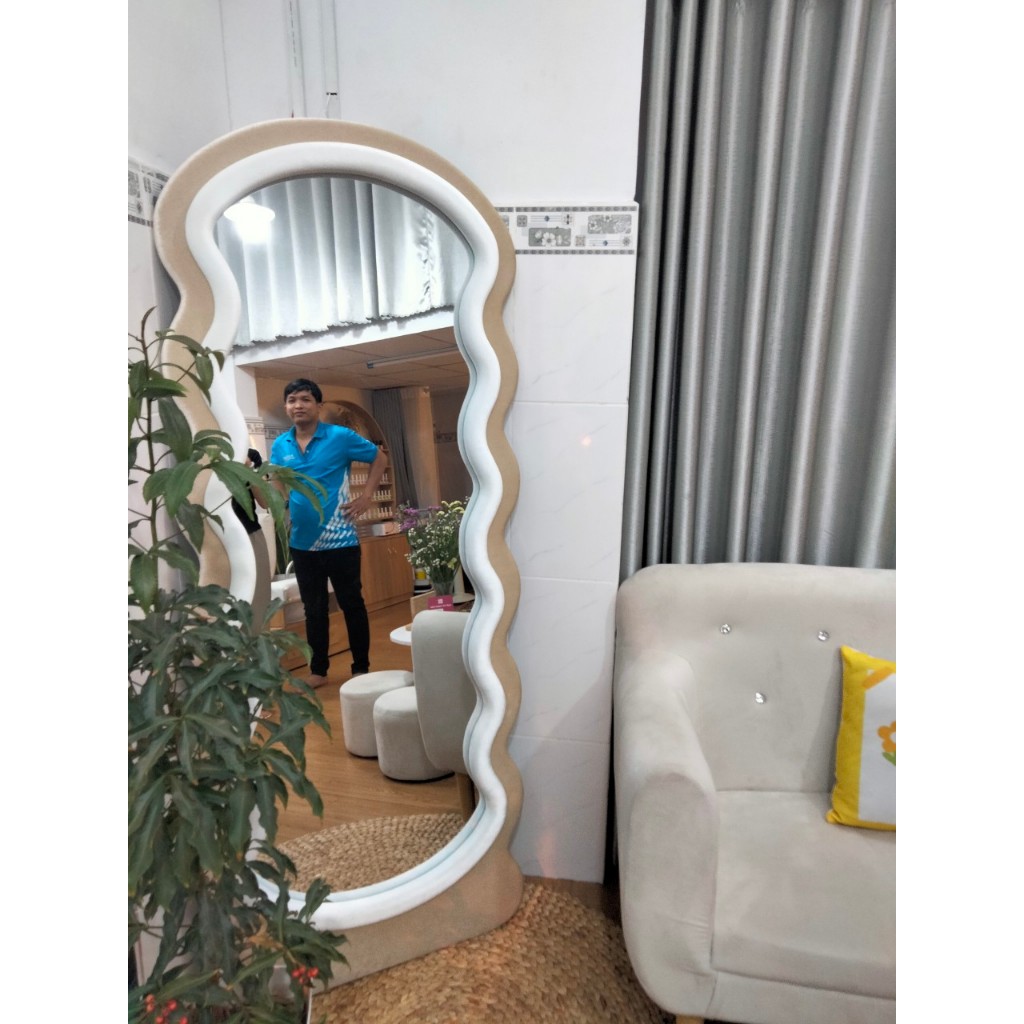 Gương soi toàn thân dáng lượn sóng cao cấp NHU Y DECOR Gương Decor Studio, kích thước màu sắc tự chọn