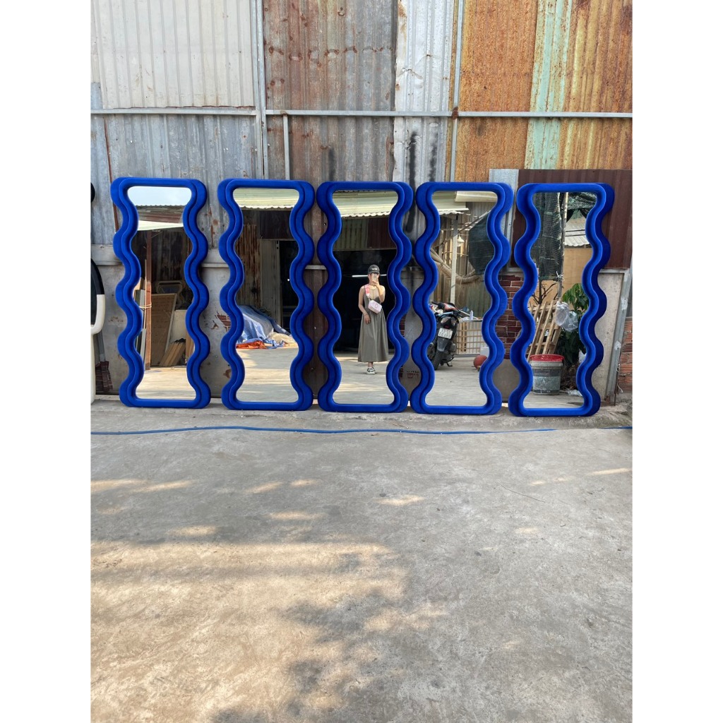 Gương soi toàn thân dáng lượn sóng cao cấp NHU Y DECOR Gương Decor Studio, kích thước màu sắc tự chọn