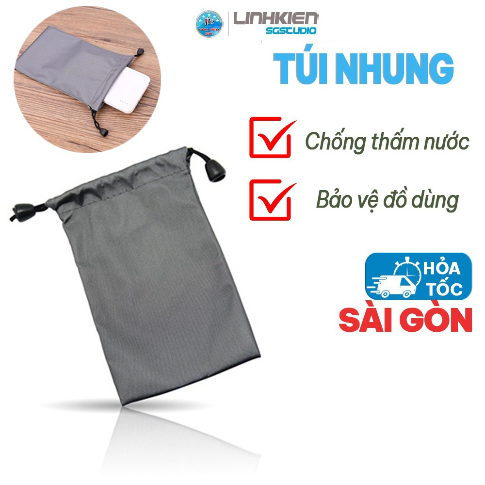 Túi Nhung Dây Rút Màu Bạc Chống Nước Đựng Bảo vệ Các Phụ Kiện Đồ Dùng ...