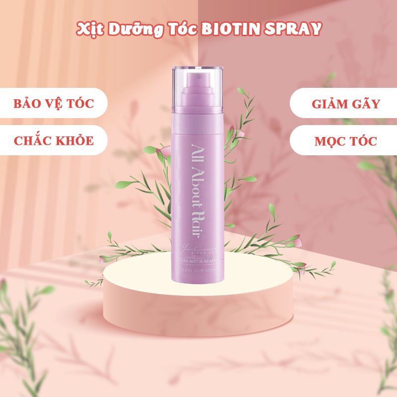 Xịt Dưỡng Tóc Biotin Spray ALL ABOUT HAIR Chính Hãng, Giảm Rụng Tóc ...