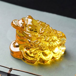 Cóc Ngậm Tiền Vàng 3 chân con Thiềm Thừ bằng Pha Lê Thủy Tinh , giúp tăng cường tài lộc , bình an , hạnh phúc , HÓT
