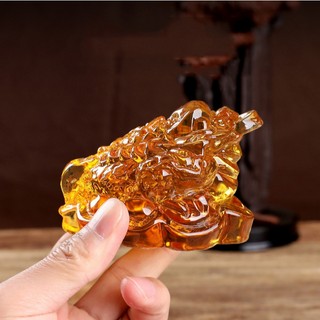 Cóc Ngậm Tiền Vàng 3 chân con Thiềm Thừ bằng Pha Lê Thủy Tinh , giúp tăng cường tài lộc , bình an , hạnh phúc , HÓT