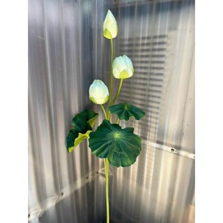 Cành Sen Búp 3 Bông 💥HÀNG CAO CẤP💥 Cành Sen Quan Âm, Hoa Sen Lụa Trang Trí Nội Thất Cực Sang