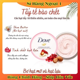 Tẩy tế bào chết, tẩy da chết body và dưỡng thể DOVE nội địa Đức, Đủ Bill và Review [Hot]