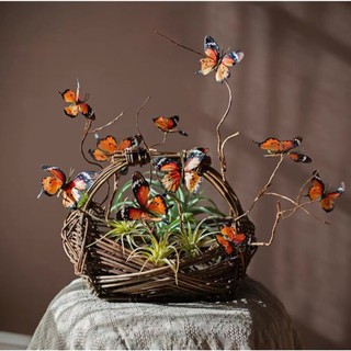 Hoa Cánh Bướm Decor 6 Con 💥HÀNG CAO CẤP💥 Hoa Bướm Lụa Thanh Lịch, Trang Trí Nhà Cửa Vintage