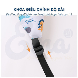 Gối tựa đầu ngủ trên ô tô mềm mại thay thế đai an toàn cho trẻ chống nghẹo cổ, tùy chỉnh dễ dàng