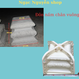Khuôn đúc đôn nấm, chân vuông, chất liệu nhựa abs