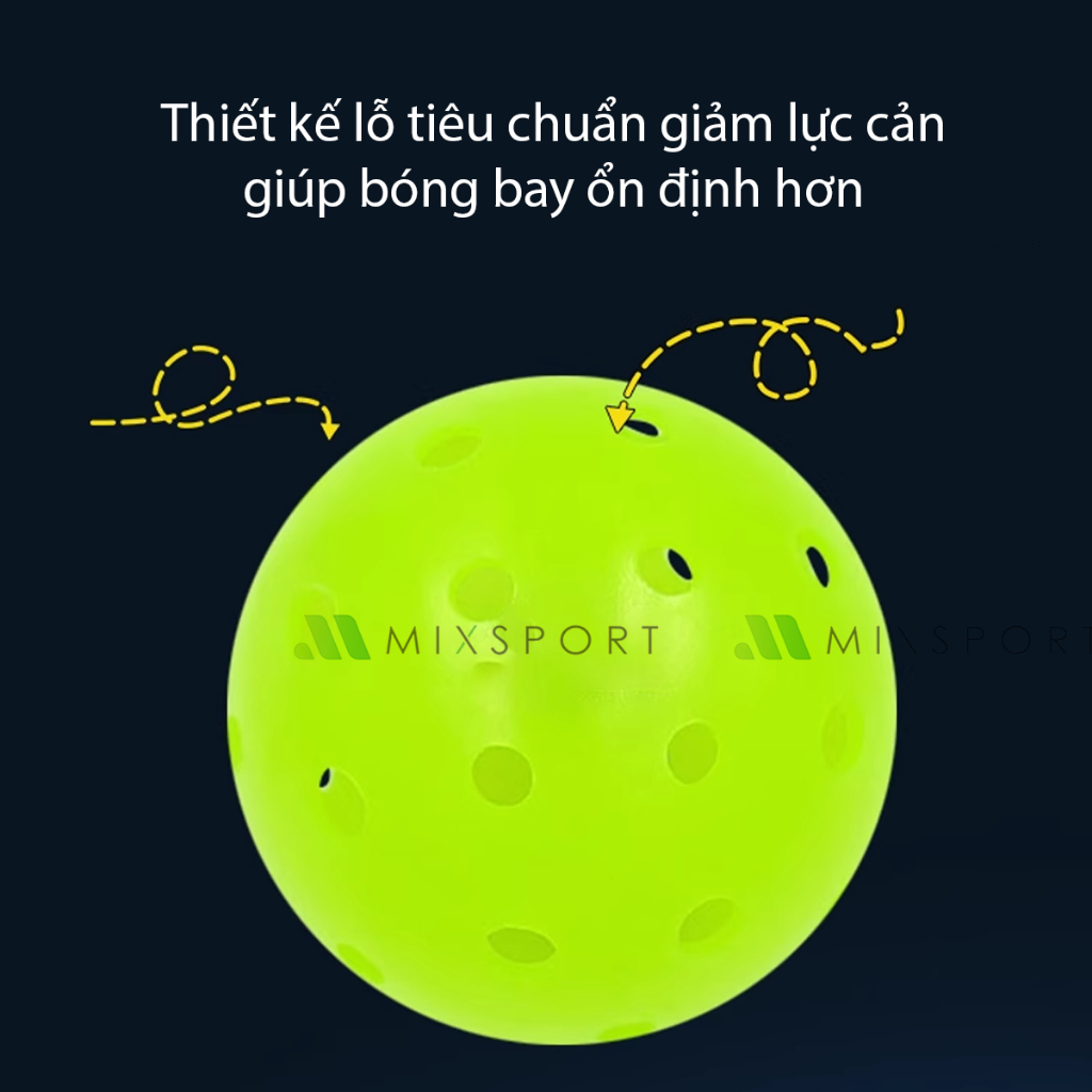 Ảnh Bóng Pickleball Mixsport Set 6 Quả Đường Kính 74mm Dùng Để Tập Luyện Và Thi Đấu Trong Nhà Ngoài Trời 4